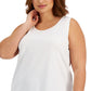 ID Ideology Regata feminina Birdseye Mesh, branca, tamanho 3X