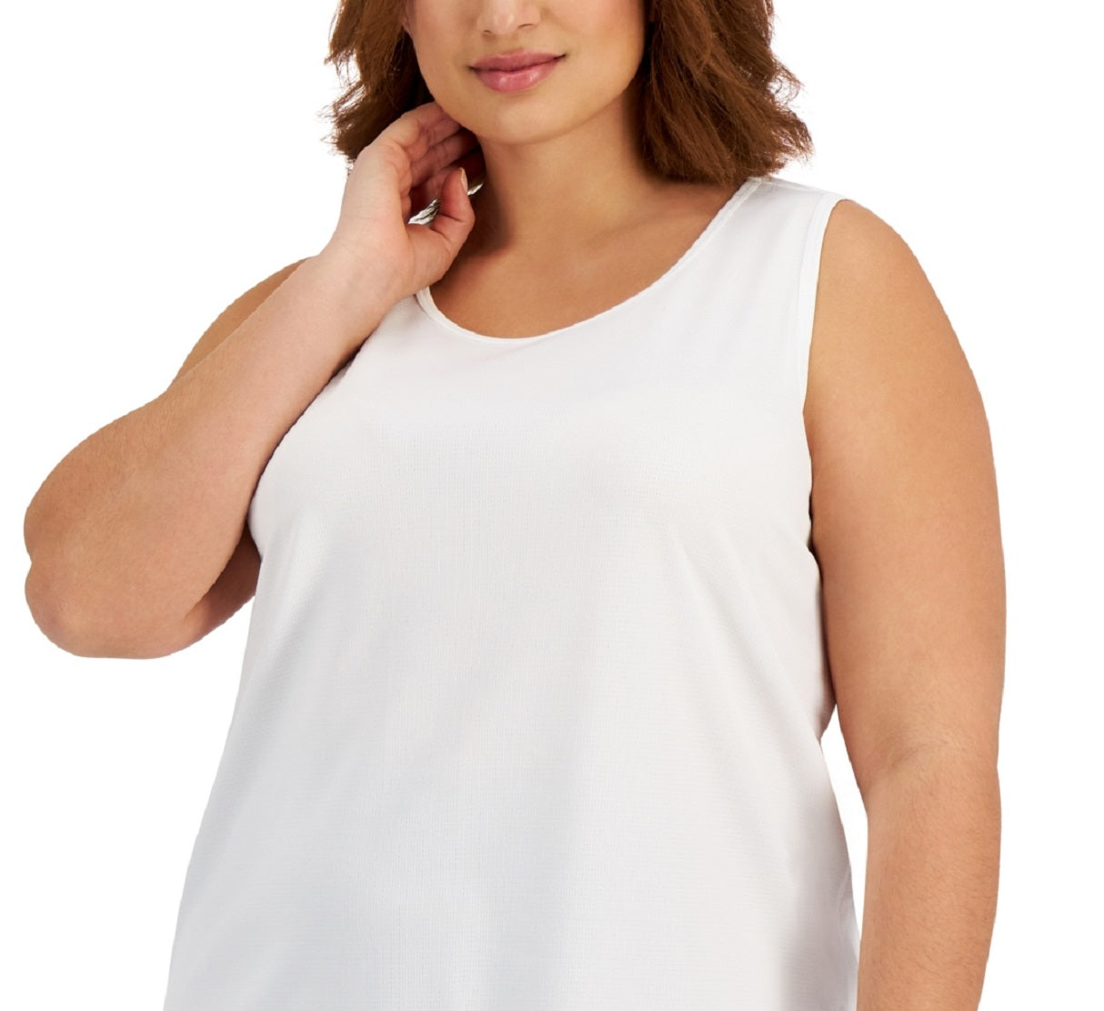ID Ideology Regata feminina Birdseye Mesh, branca, tamanho 3X