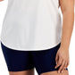 ID Ideology Regata feminina Birdseye Mesh, branca, tamanho 3X