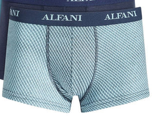 Calções de banho Alfani para homem, cor sólida e listrada, azul, tamanho pequeno, 5 unidades