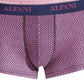 Alfani Masculino - Pacote com 5 Calções de Banho Sólidos e Geo-Estampados Roxo Tamanho Médio
