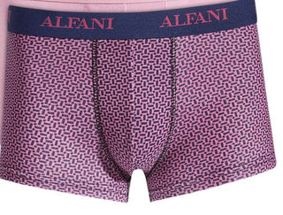 Alfani Masculino - Pacote com 5 Calções de Banho Sólidos e Geo-Estampados Roxo Tamanho Médio
