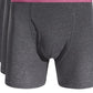 Cuecas boxer masculinas Alfani com cós contrastante, cinza, tamanho pequeno, 5 unidades