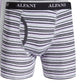 Cuecas boxer masculinas Alfani, pacote com 5, listradas e lisas, cinza, tamanho grande