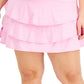 ID Ideology Saia-calça feminina com babados rosa