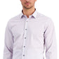 Camisa social pied-de-poule slim fit masculina Alfani azul