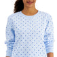 Moletom Karen Scott Simple Dot Feminino Azul Tamanho X-G