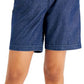 Shorts feminino Karen Scott Gemma de algodão azul, tamanho pequeno, extragrande