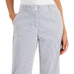 Calça Capri Listrada Karen Scott Feminina Azul Tamanho 16 Petite