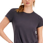 Camiseta feminina ID Ideology com nó frontal, cinza, tamanho grande