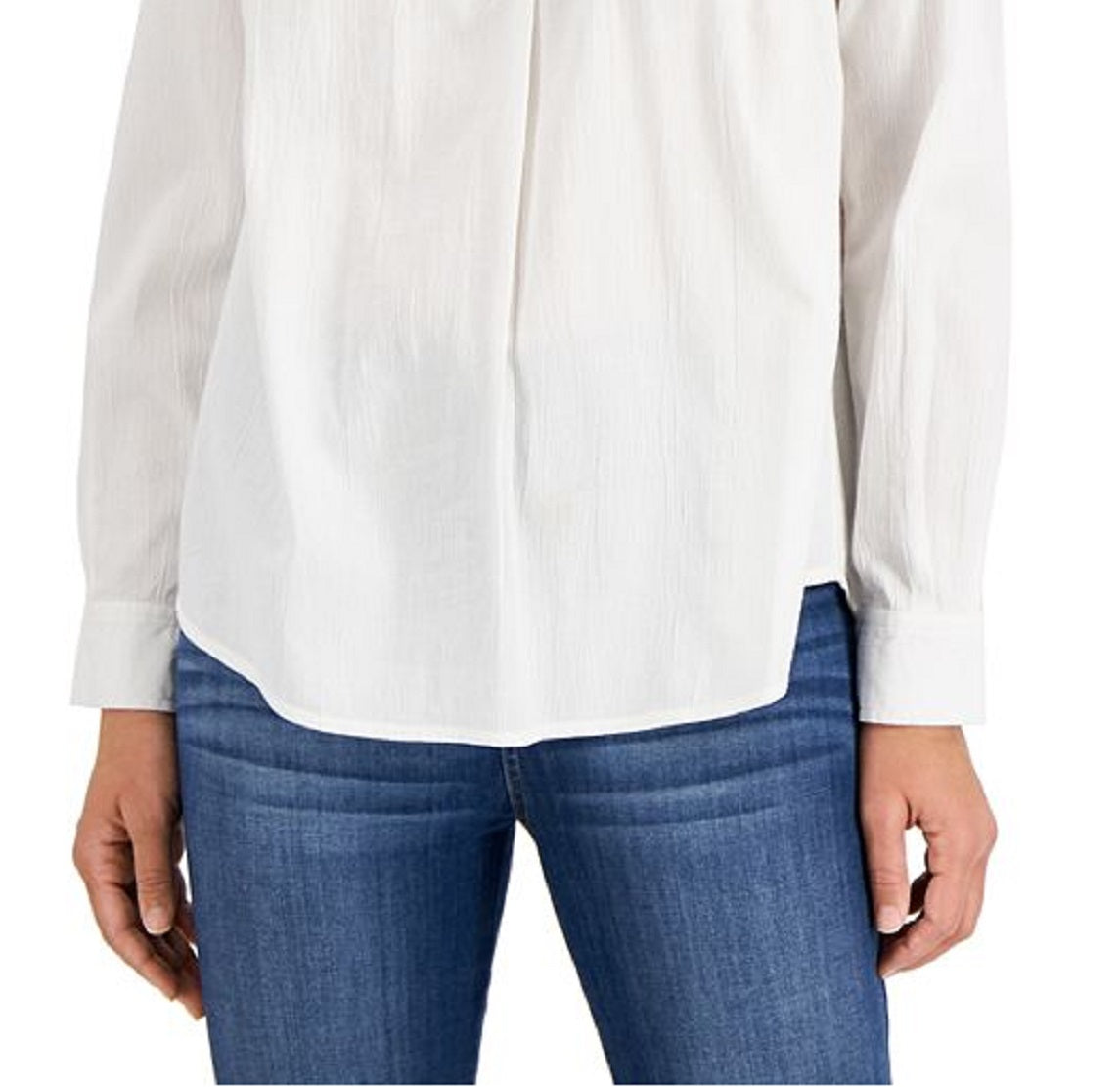 Blusa feminina estilo &amp; co com decote aberto e mangas curtas, branca, tamanho extragrande
