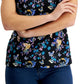 Karen Scott Top Henley Feminino Hatched Meadow Preto Tamanho X-G