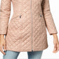 Casaco acolchoado com capuz feminino Via Spiga, rosa, tamanho X-S
