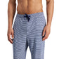 Calça de pijama jogger listrada leve masculina Club Room, azul, tamanho extragrande
