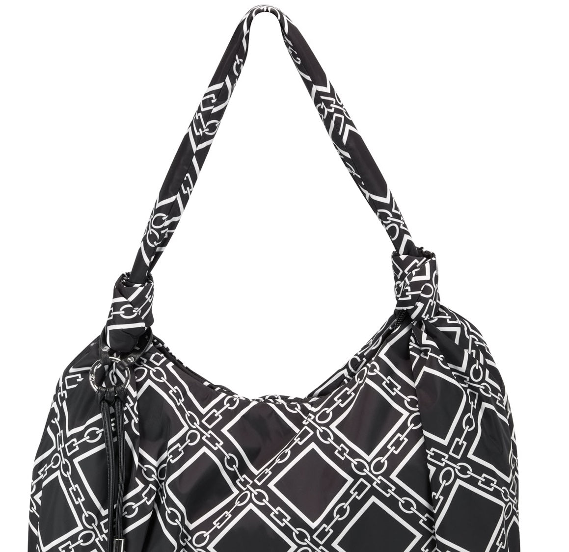 Bolsa tote feminina Nosida de nylon macio da INC International Concepts, preta, tamanho regular