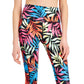 Leggings femininas ID Ideology Fern com bolso lateral 7/8, pretas, tamanho pequeno