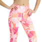 ID Ideology Leggings femininas de compressão com estampa de pétalas e bolso lateral, tamanho X-S