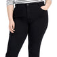 Jeans feminino estilo &amp; co, cintura alta, slim, preto, tamanho 18W