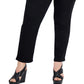 Jeans feminino estilo &amp; co, cintura alta, slim, preto, tamanho 18W