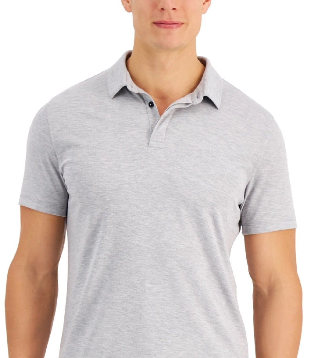 Camisa polo Alfatech Stretch Solid Masculina Alfani Cinza Tamanho XX-G