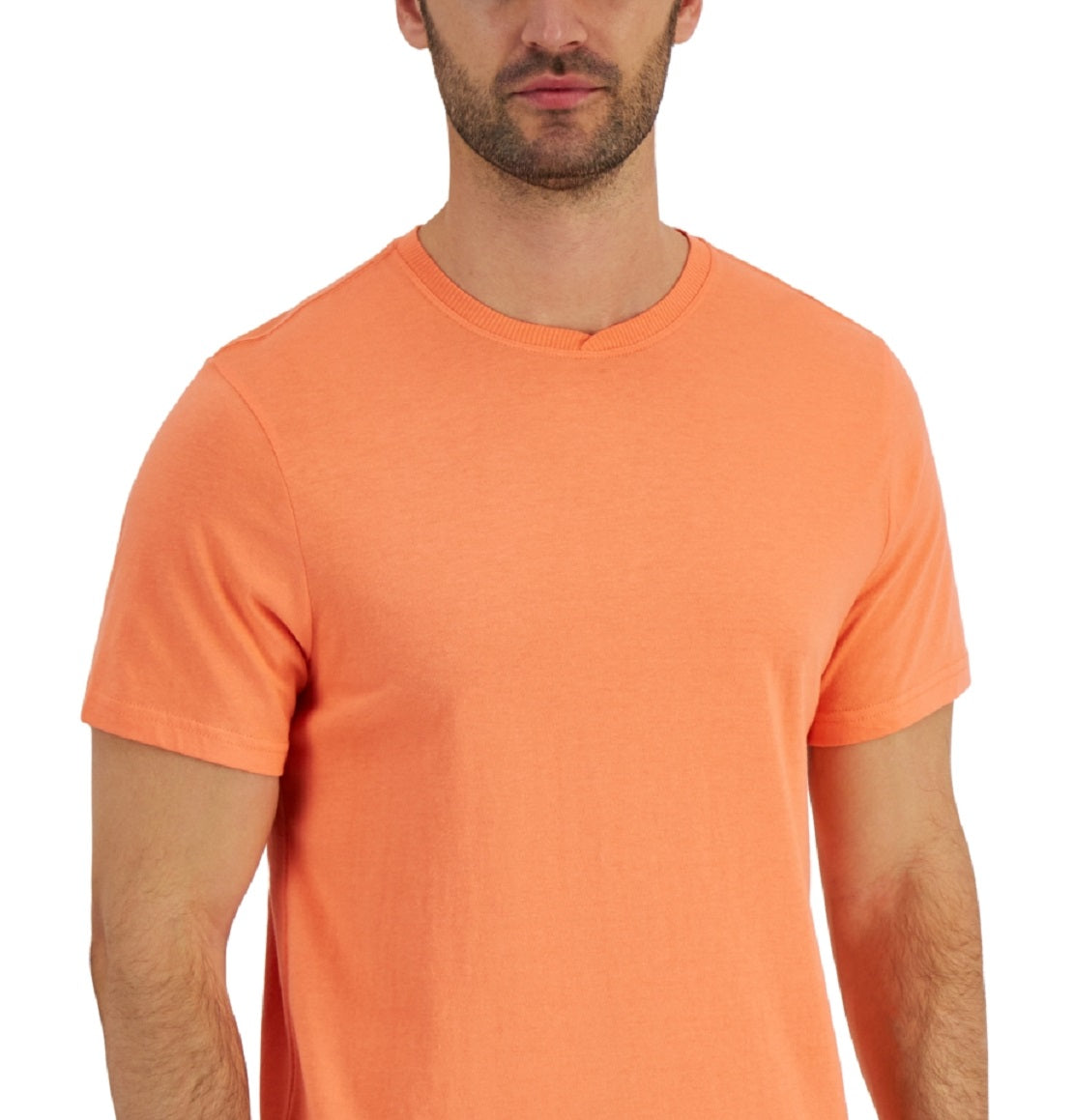 Camiseta de pijama masculina Club Room laranja tamanho pequeno