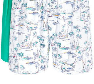Club Room Masculino Pacote com 2 Boxers Tropicais e Sólidos Verdes