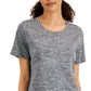 Karen Scott Top tingido espacial feminino, preto, tamanho extragrande