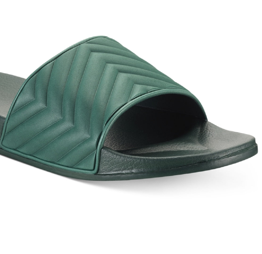 Sandálias masculinas INC International Concepts Xander Pool Slide, verde, tamanho 12 M