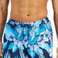 Calções de banho masculinos com estampa floral tropical, tamanho GG, azul, 7