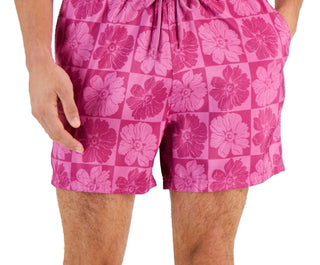 INC International Concepts Blooms 5 Board Shorts Masculino Rosa Tamanho XX-G