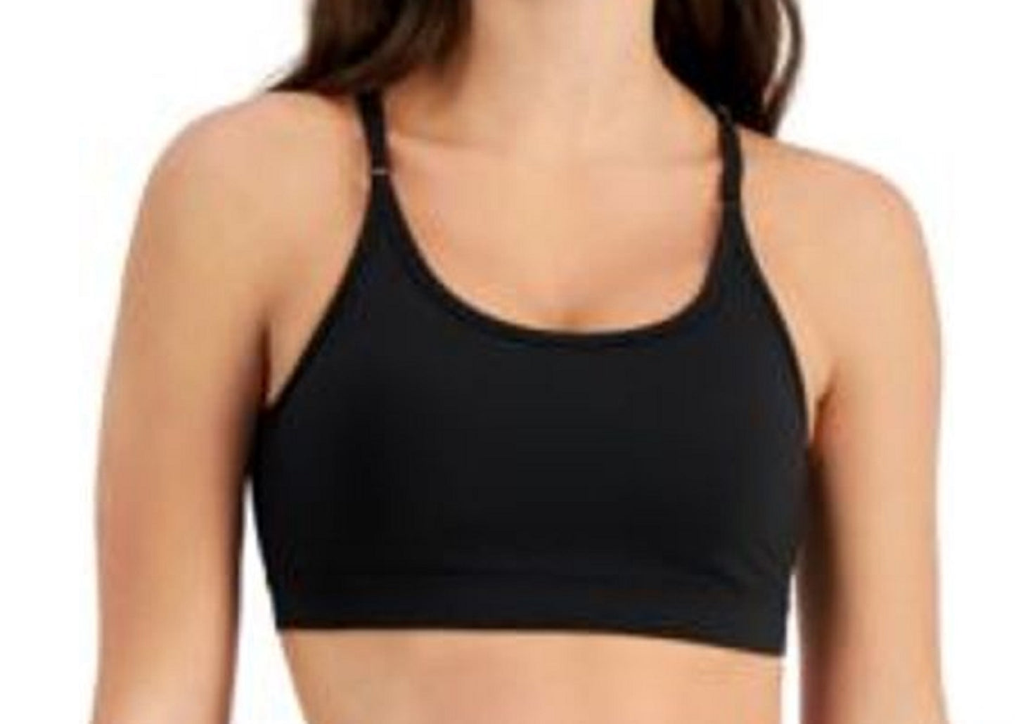 Sutiã feminino ID Ideology Solid Low Impact, preto, tamanho pequeno