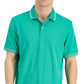Polo listrado masculino Club Room Performance, verde, tamanho pequeno