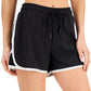 Shorts de corrida feminino ID Ideology com cordão, preto
