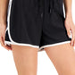 Shorts de corrida feminino ID Ideology com cordão, preto