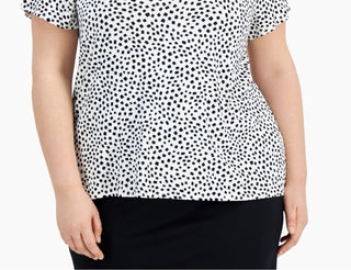 Camiseta estampada feminina Alfani branca tamanho 0X