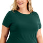 Camiseta Alfani Feminina Lisa Verde Tamanho 0X