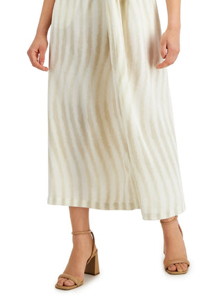 Vestido longo com frente torcida Alfani feminino, marrom, tamanho 4, pequeno