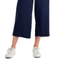 Calça feminina Charter Club Crop Wide Leg Azul Tamanho Pequeno Médio
