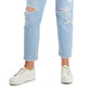 Jeans feminino estilo &amp; co, namorada, azul, tamanho 10
