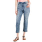 Calça jeans capri feminina estilo &amp; co, azul, com punho curvo, tamanho 12