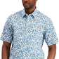 Camisa Baha Floral Masculina Club Room Azul Tamanho Grande
