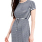 Vestido longo feminino estampado com cintura marcada estilo &amp; co, azul, tamanho pequeno