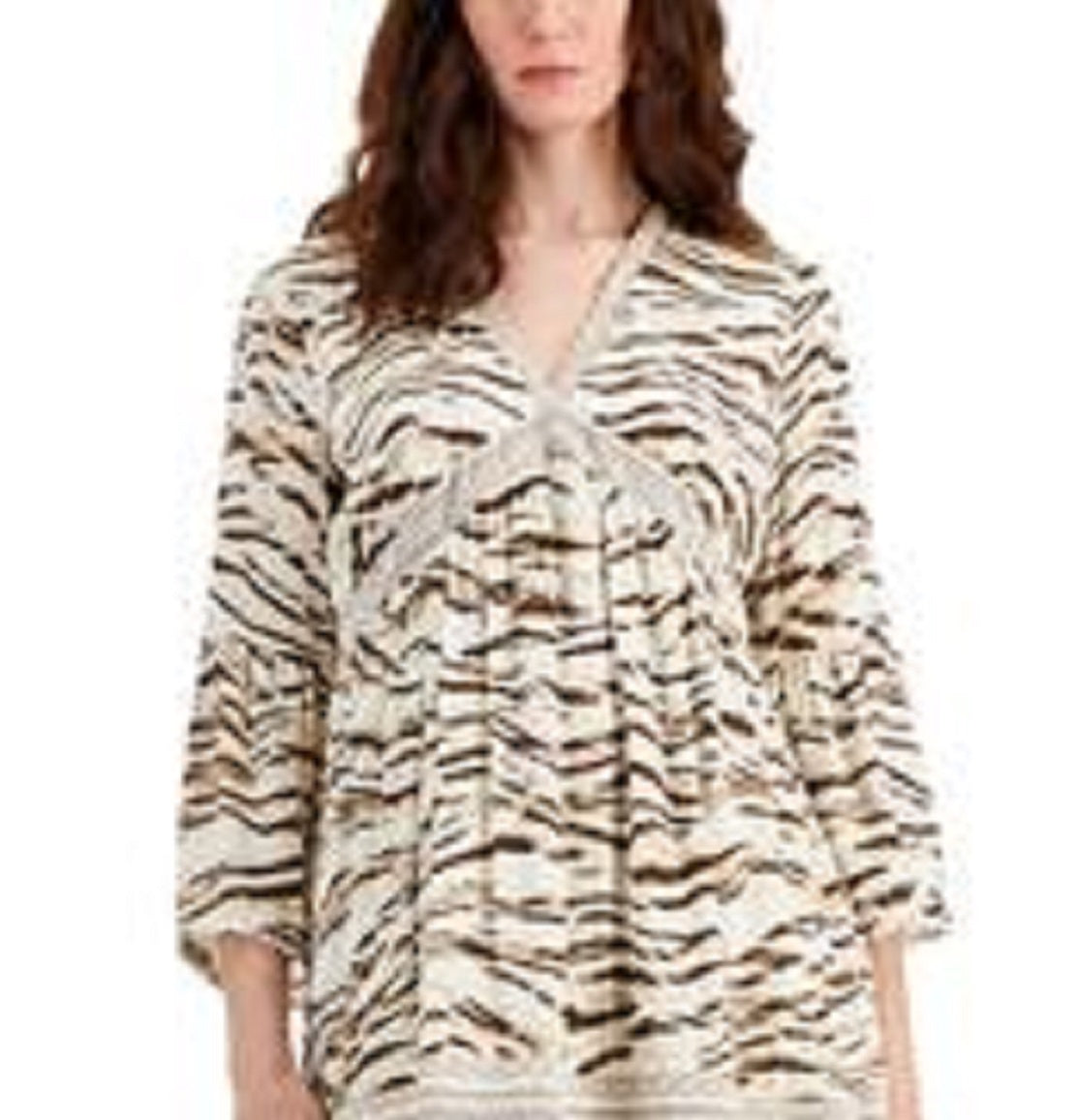 Vestido feminino com estampa de tigre da INC International Concepts, marrom, tamanho XX-G