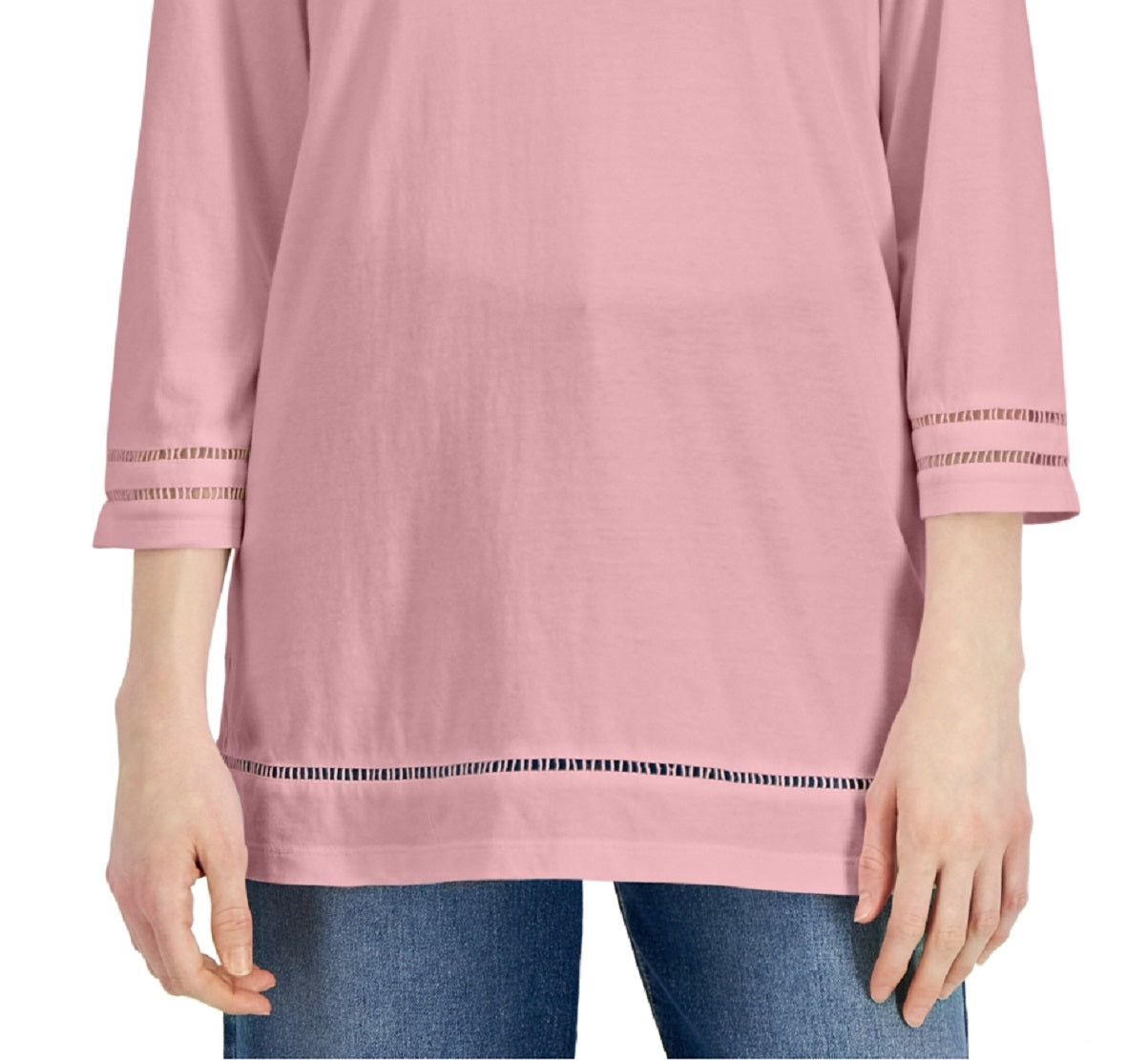 Karen Scott Top Feminino com Acabamento em Treliça Rosa Tamanho X-G