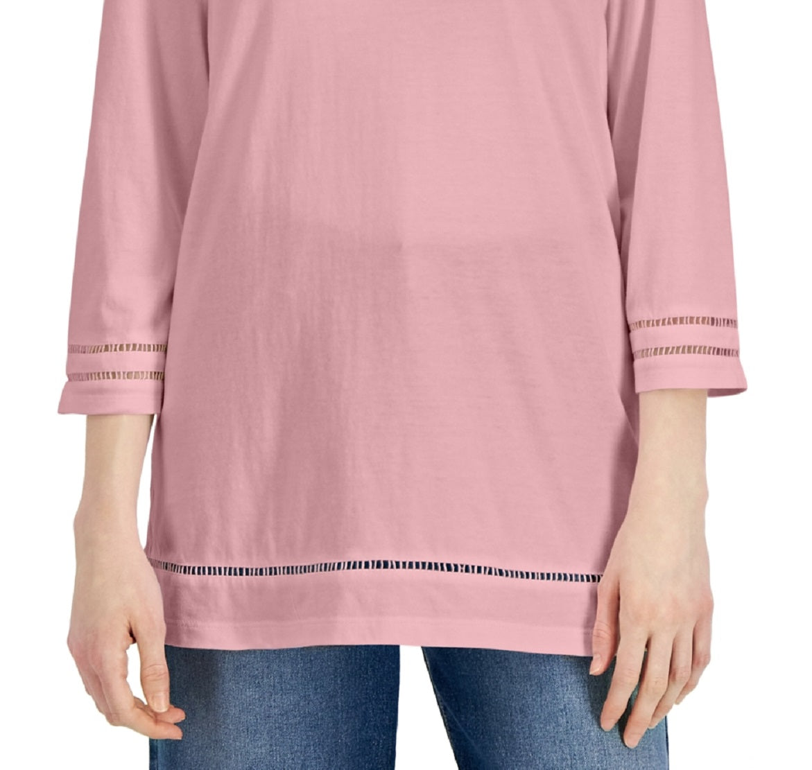 Karen Scott Top Feminino com Acabamento em Treliça Rosa Tamanho XX-G