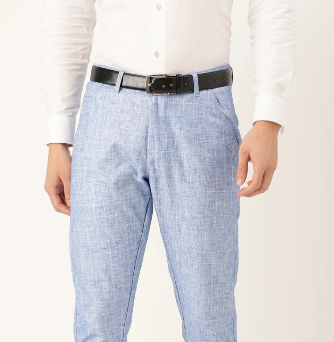 Calça Club Room Masculina 100% Linho Azul Tamanho 36X30