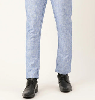 Calça Club Room Masculina 100% Linho Azul Tamanho 36X30
