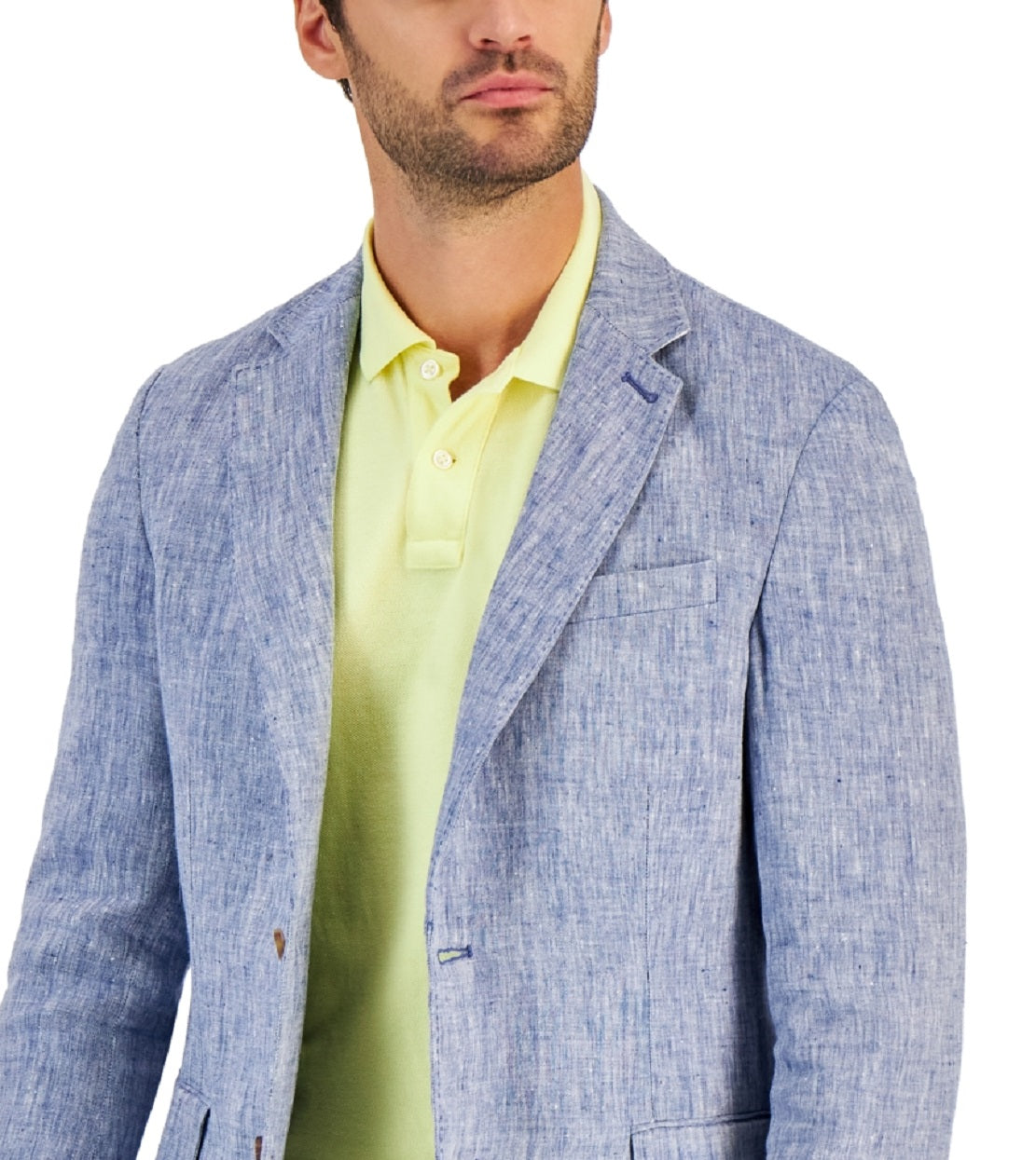 Blazer masculino 100% linho azul tamanho pequeno
