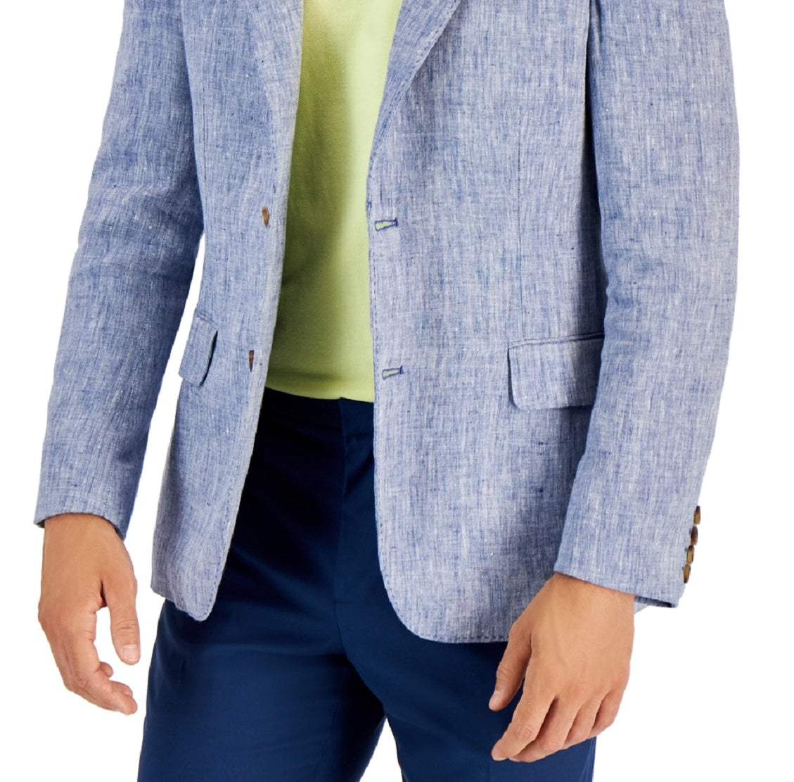 Blazer masculino 100% linho azul tamanho pequeno