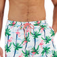 Calções de banho masculinos com estampa de flamingo e ilha Club Room, tamanho médio, branco